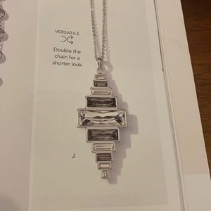 Touchstone crystal cyclone pendant necklace